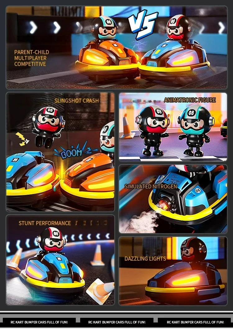 Electric RC Bumper Kart – Drift Crash Interactive Toy for Kids Outdoor Play