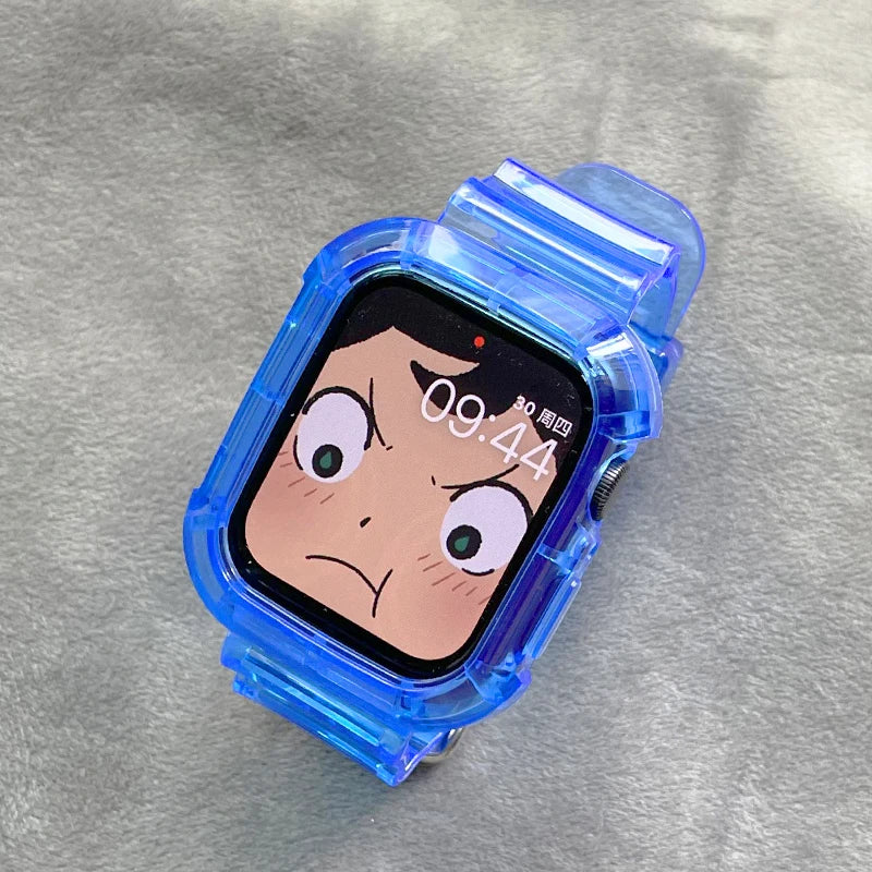 Transparent Silicone Band and Case – Protective Apple Watch Accessory