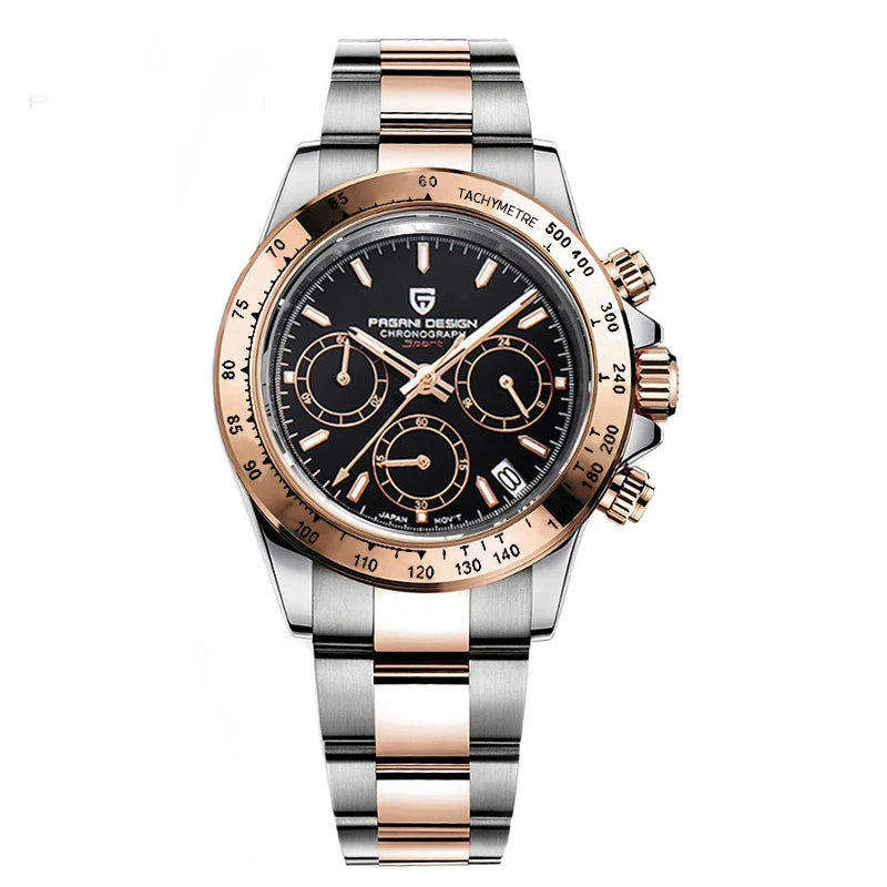 Pagani Design Gold Chronograph – Luxury Quartz Wrist Watch for Men