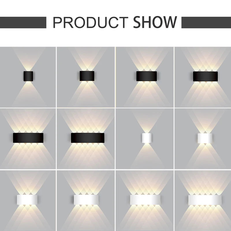 Aluminum LED Wall Lamp – IP65 Waterproof Lighting for Indoor and Outdoor
