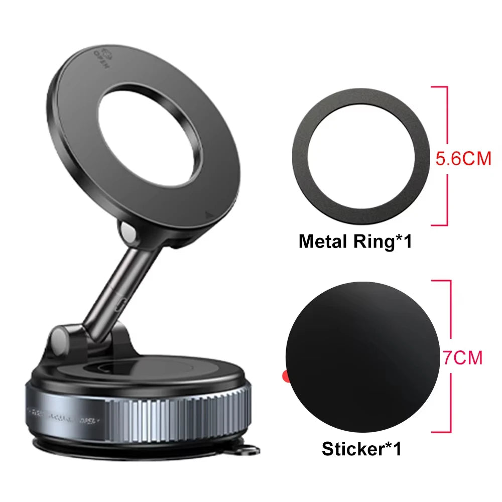 Magnetic Car Phone Holder – 360° Rotatable Suction Mount for Navigation