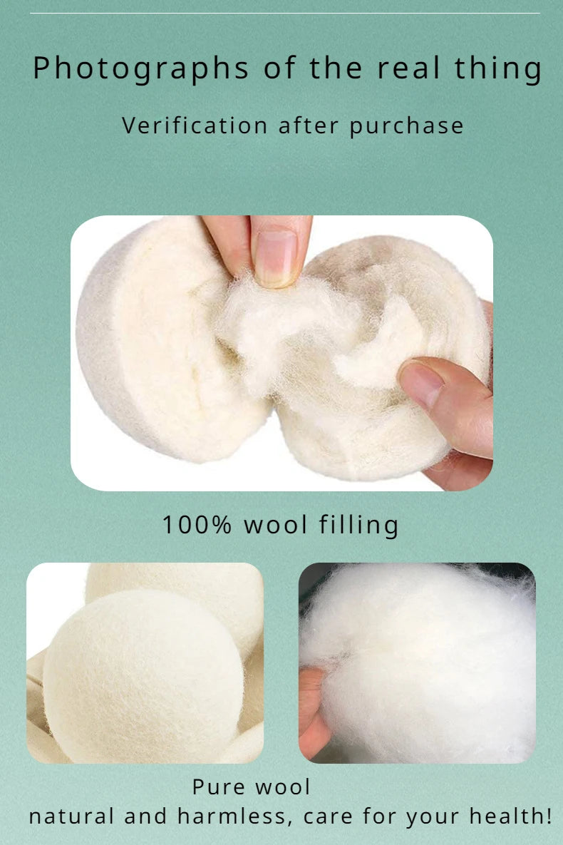 Wool Dryer Balls – 7cm Natural Fabric Softener for Laundry Washing