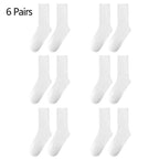 Cotton Crew Socks – Breathable Solid Color for Men Casual Streetwear