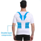 Men's Compression Shapewear Shirt – V-Neck Tummy Control for Fitness Workout