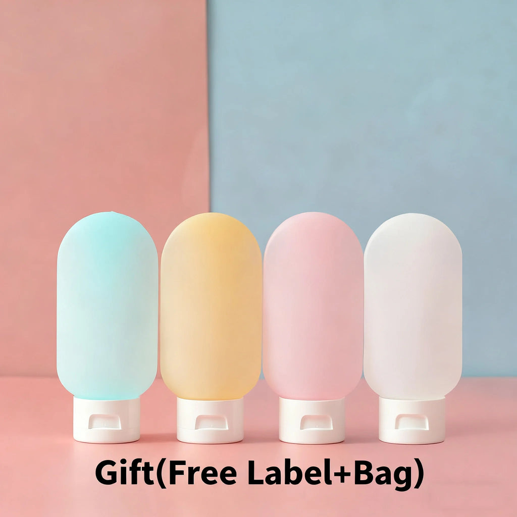 Refillable 60ml Squeeze Tubes – Soft Silicone Containers for Travel Toiletries
