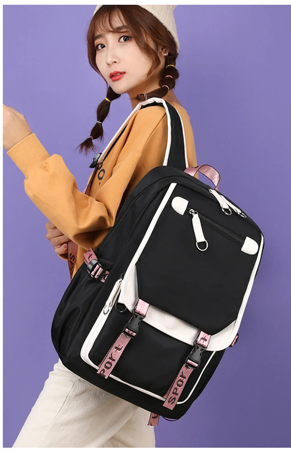 Large Capacity Travel Backpack – Laptop School Bag for Men and Women