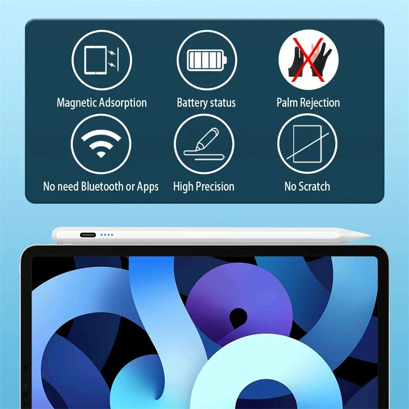 Stylus Pen – Palm Rejection and Power Display for iPad Pro Air Mini