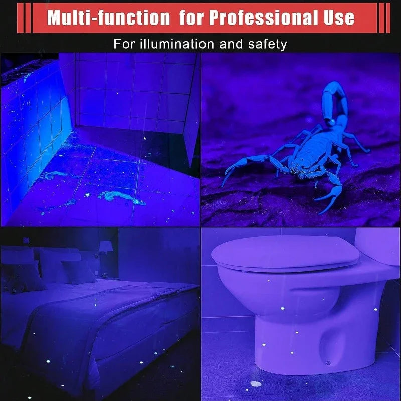 UV Flashlight 395nm – Portable Ultraviolet Torch for Pet Urine and Scorpion Detection