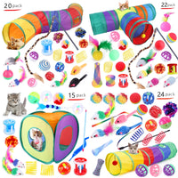 Foldable Rainbow Cat Tunnel – Interactive Play Tube for Kitten Exercise