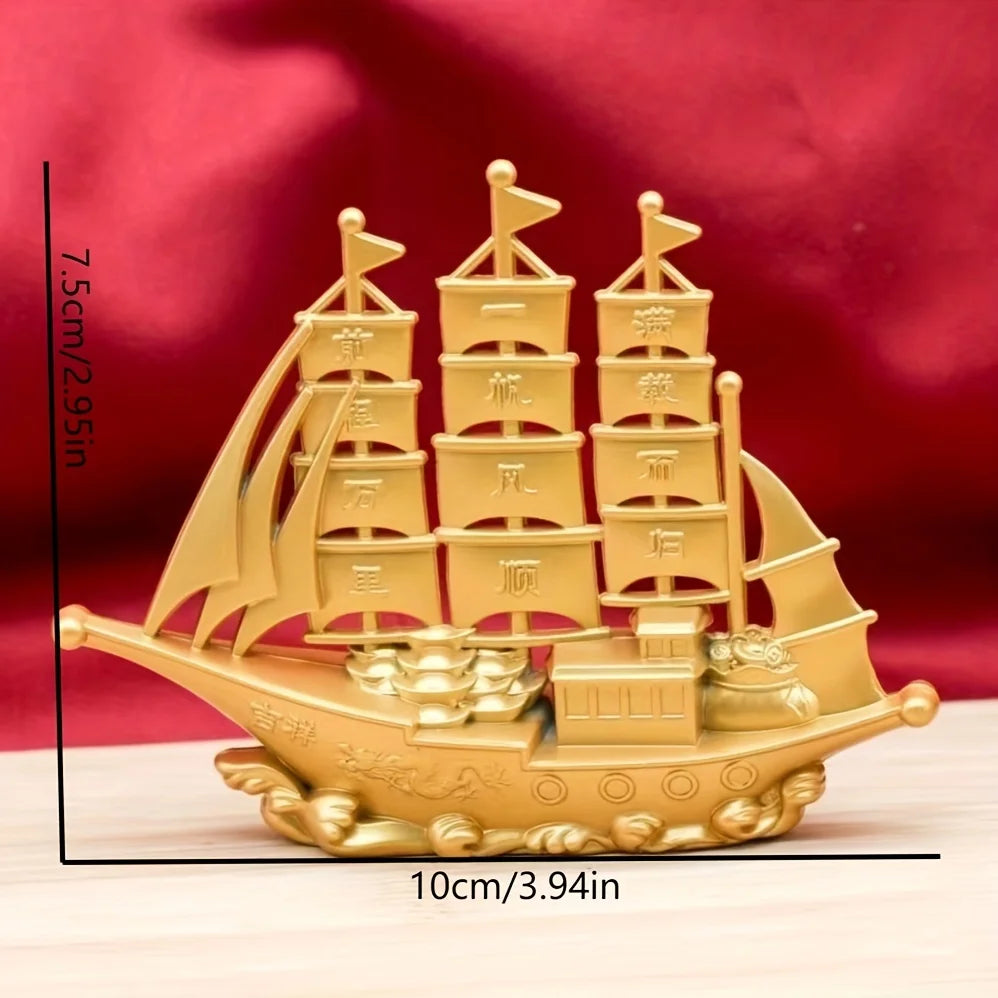 Metal Sailboat Ornament – Nautical Decor for Home and Office Desktop