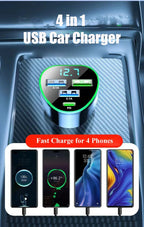 USB C Car Phone Charger – Fast Charging Adapter with LED Voltage Display