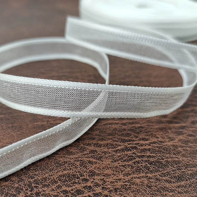 Organza Ribbon 3/8 Inch – Sheer Fabric Trim for Gift Wrapping and Crafts