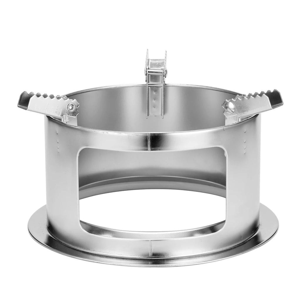 Portable Stainless Steel Wood Stove – Windproof Camping Cooker for Hiking