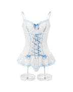 Pink Lace Bodysuit – Bow Knot Perspective Lingerie for Sexy Cosplay