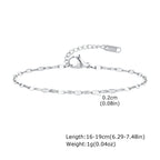 Stainless Steel Link Chain Bracelet – Stackable Silver Jewelry for Women
