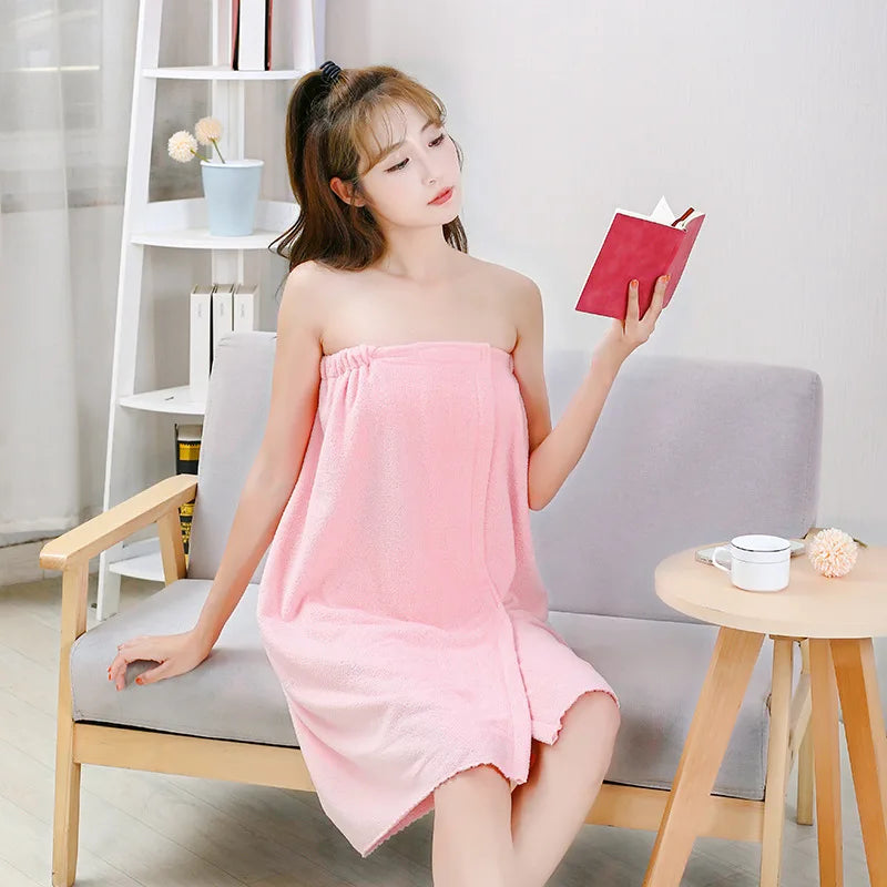Wearable Bath Towel Wrap – 135x80cm Quick Dry Microfiber for Spa and Gym
