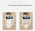 Wall Mounted Toilet Paper Holder – Double Layer Storage for Bathroom Organization