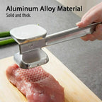 Stainless Steel Meat Tenderizer – Double-Sided Heavy Duty Hammer for Kitchen