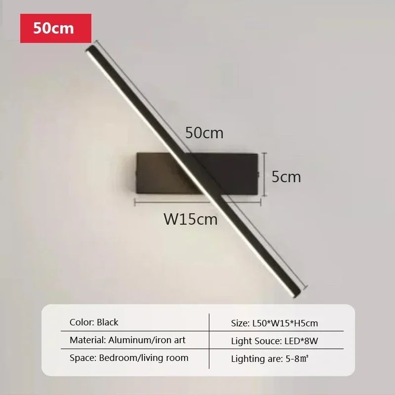 Rotatable LED Wall Sconce – Adjustable Mirror Lighting for Bathroom and Bedroom