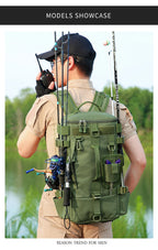 Tactical Fishing Tackle Backpack – Large Storage for Outdoor Hiking Travel