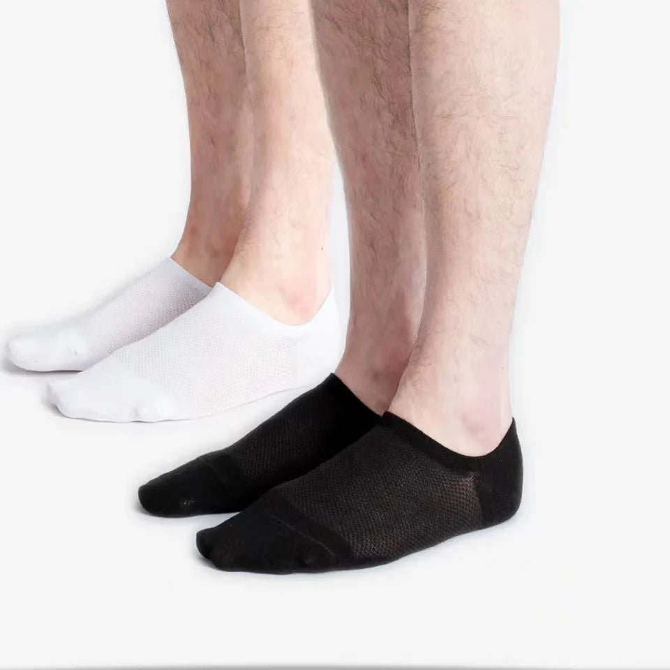 Bamboo Fiber Mesh Socks – Absorbent Invisible Ankle Liners for Summer