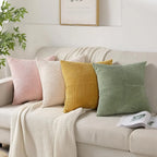 Corduroy Striped Cushion Covers – 45x45cm Soft Throw Pillows for Home Decor