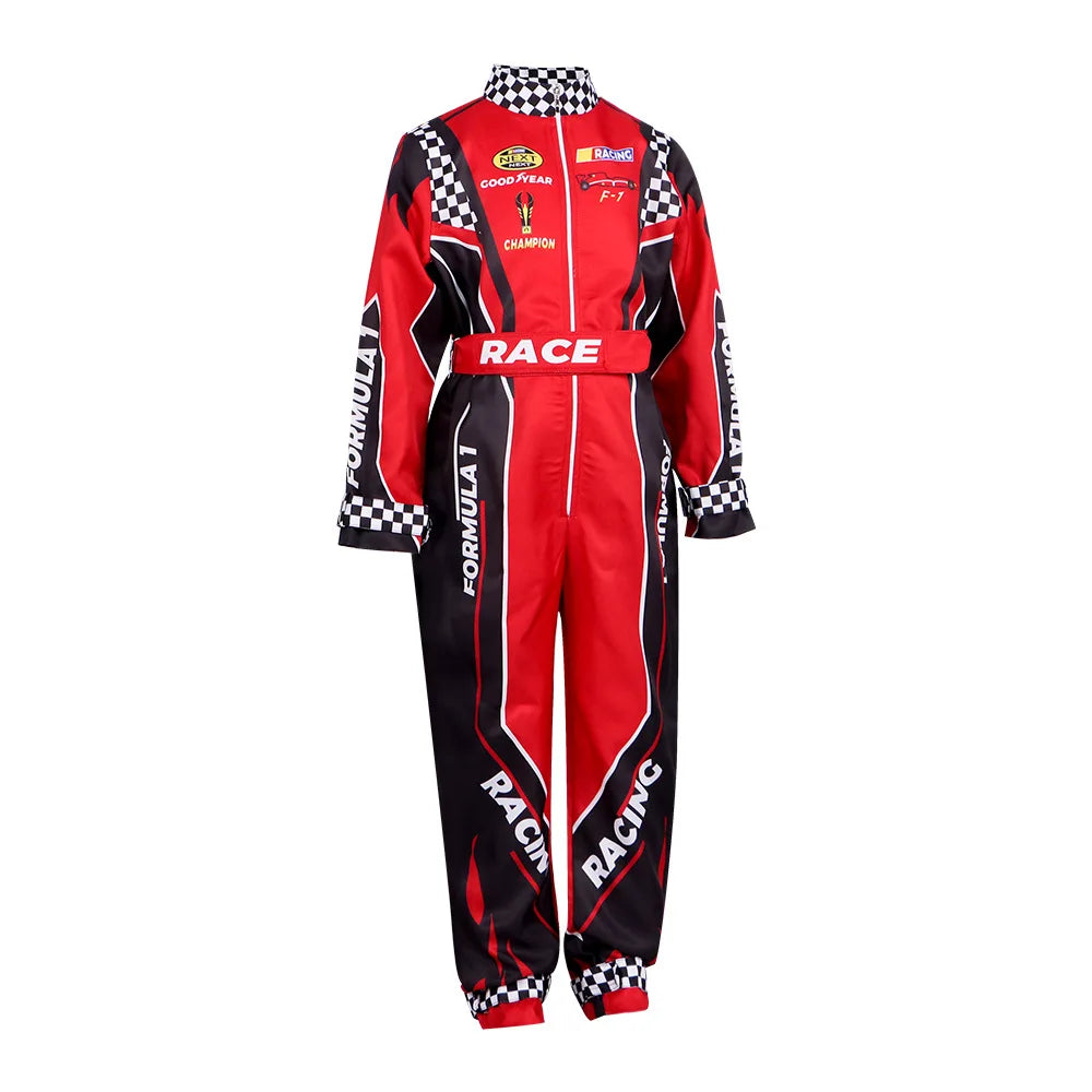 Red Racing Jumpsuit – Classic One-Piece Costume for Karting and Cosplay