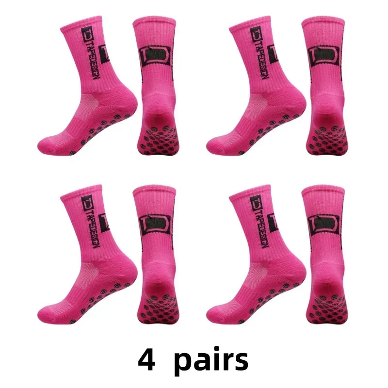 Non-Slip Silicone Grip Sports Socks – Mid-Calf Athletic Gear for Football Yoga