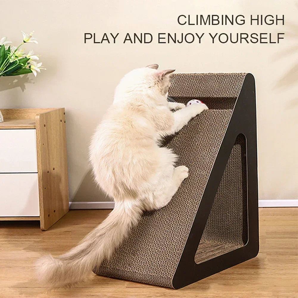 Cardboard Cat Scratcher – Triangle Climbing Frame for Pet Claw Training