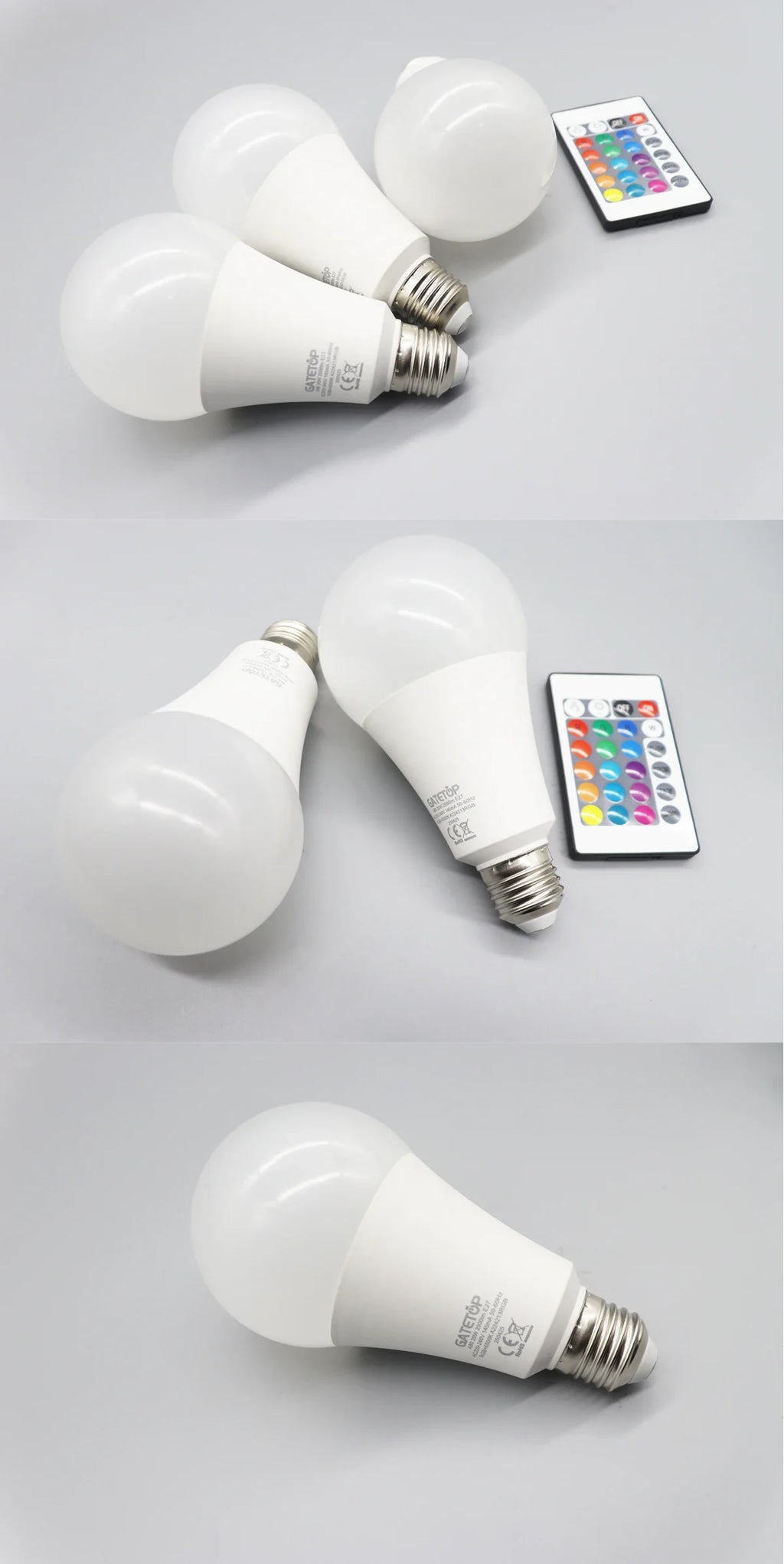 RGB LED Light Bulb – Dimmable 16 Color Remote for Home Bedroom Decor