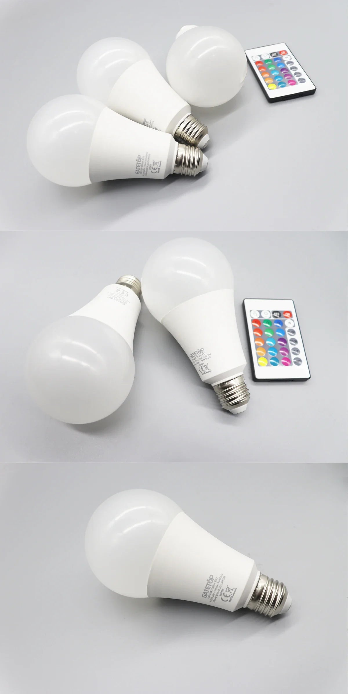 RGB LED Light Bulb – Dimmable 16 Color Remote for Home Bedroom Decor