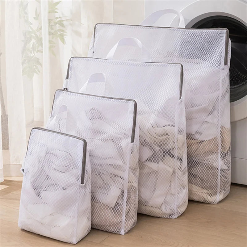 Mesh Zipped Laundry Bag – Anti-Deformation Polyester Net for Washing Machines