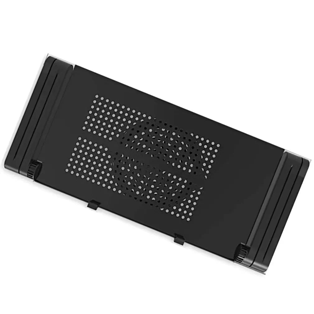Aluminum Laptop Cooling Stand – Foldable Notebook Tray for Bed Office Desk