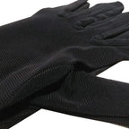 Black Opera Length Gloves – Stretchy Satin Accessories for Evening Formal Wear