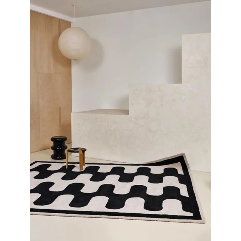 Modern Abstract Area Rug – Luxury Soft Floor Mat for Living Room Bedroom