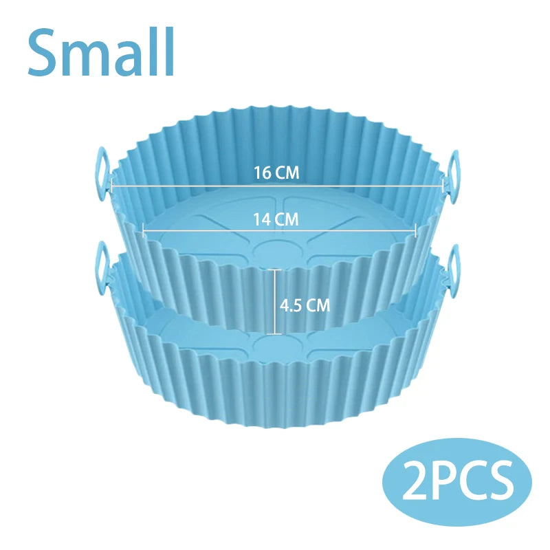 Reusable Silicone Air Fryer Basket – Non-Stick Baking Tray for Cooking
