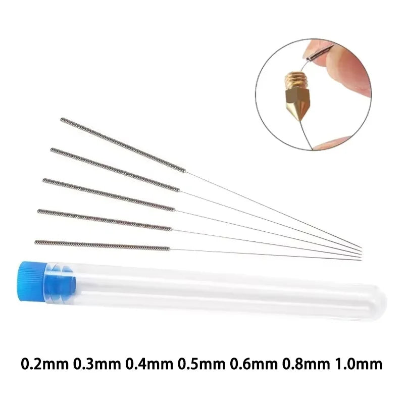 3D Printer Nozzle Cleaning Needles – Stainless Steel Kit for Hot Ends