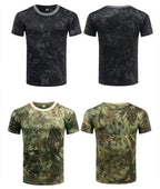 3D Camouflage T-Shirt – Oversized Short Sleeve Tee for Outdoor Sports