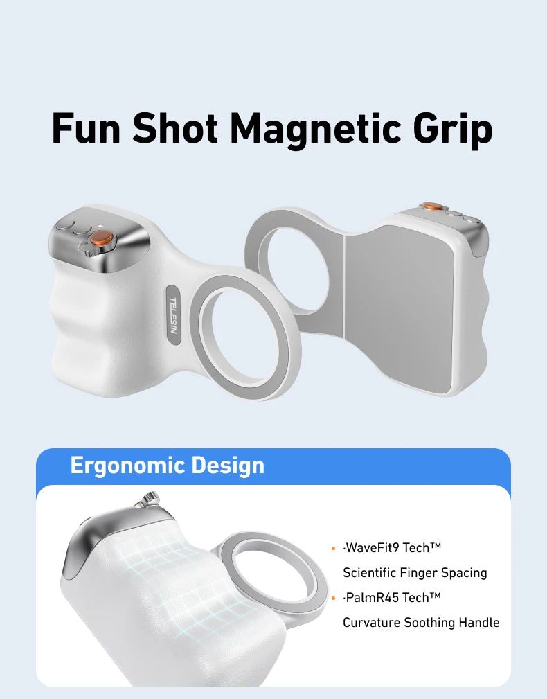 Magnetic Phone Camera Grip – Ergonomic Handheld Stabilizer for Content Creation