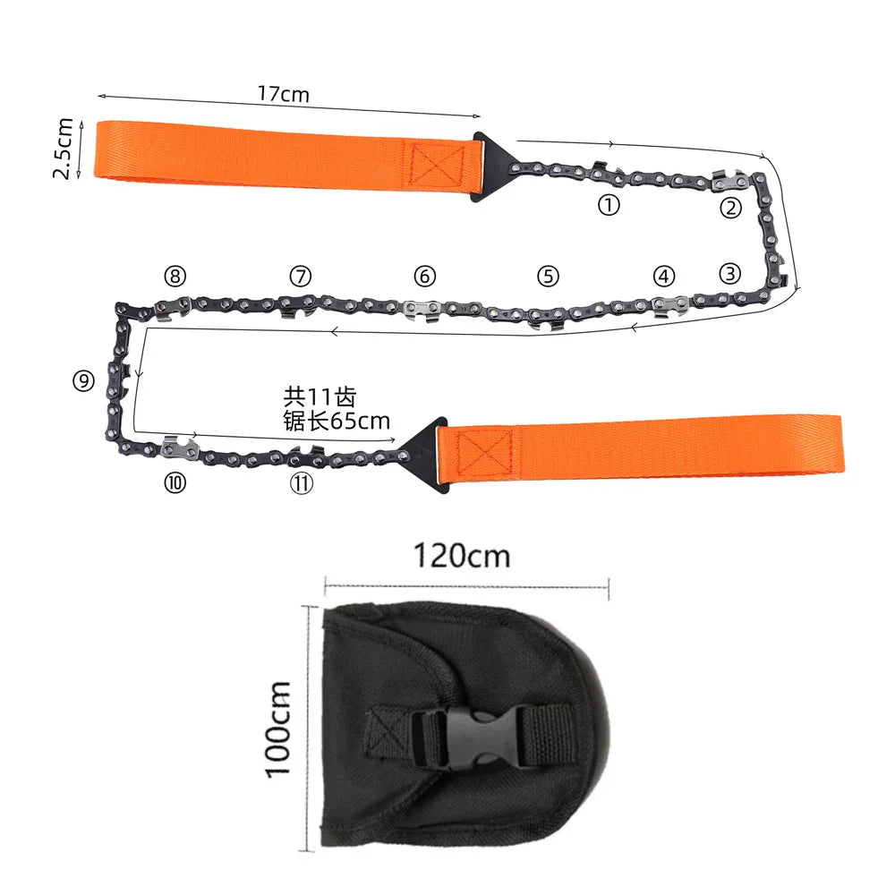 Portable Wire Saw – 11-Teeth Hand Chain Saw for Outdoor Mountaineering