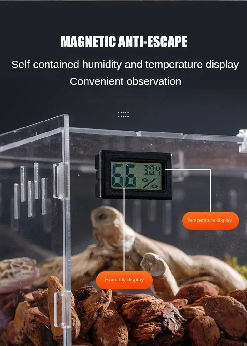 Acrylic Reptile Terrarium – Nano Arboreal Enclosure for Spiders and Insects