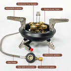 Portable High-Power Camping Gas Stove – Windproof Burner for Outdoor Cooking