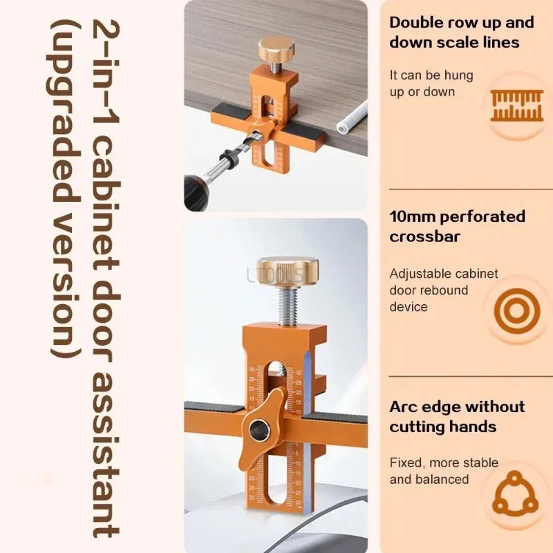 Cabinet Door Installation Jig – 6/8/10mm Positioning Tool for Woodworking