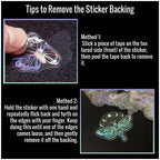 Holographic Glitter Stickers – Transparent Waterproof Decals for Scrapbooking