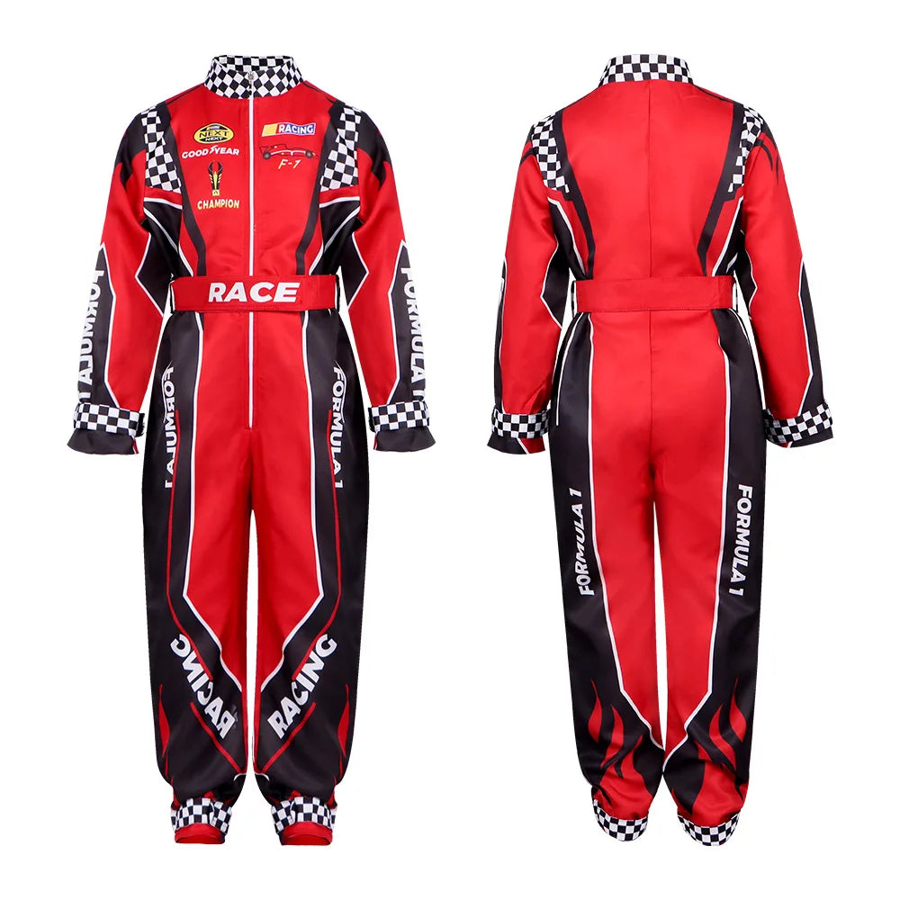 Red Racing Jumpsuit – Classic One-Piece Costume for Karting and Cosplay