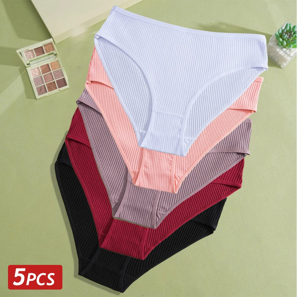 Cotton Briefs – Soft Striped Low Rise Underwear for Women