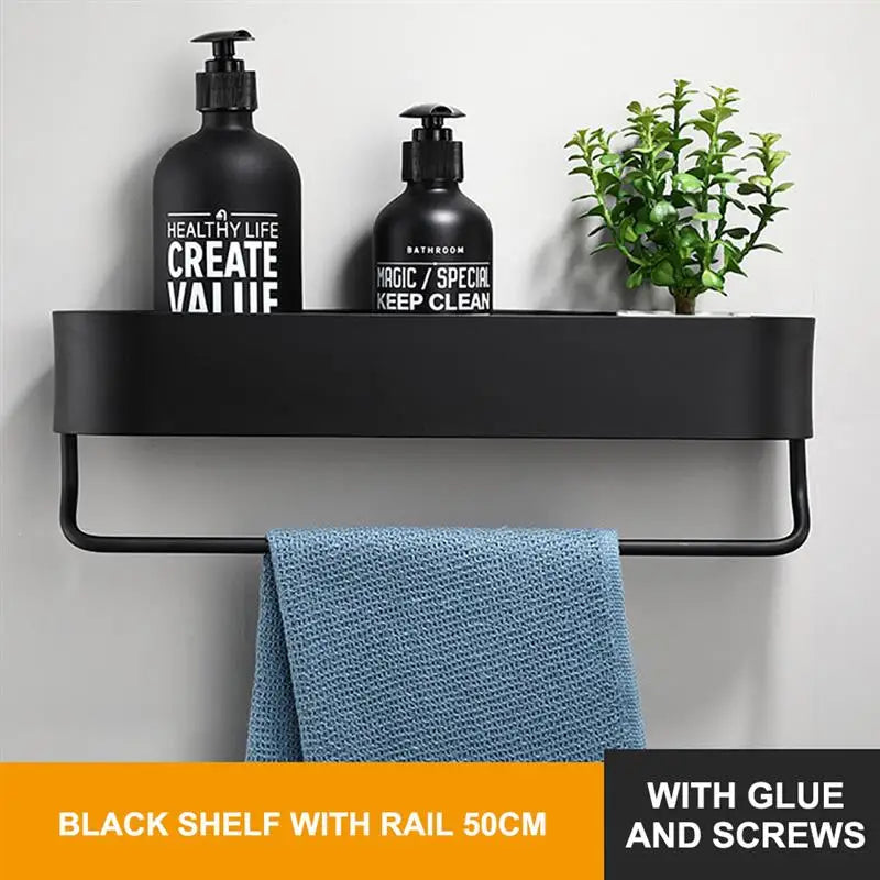 Bathroom Wall Mounted Shelf – No Drill Storage Rack for Shower Organization