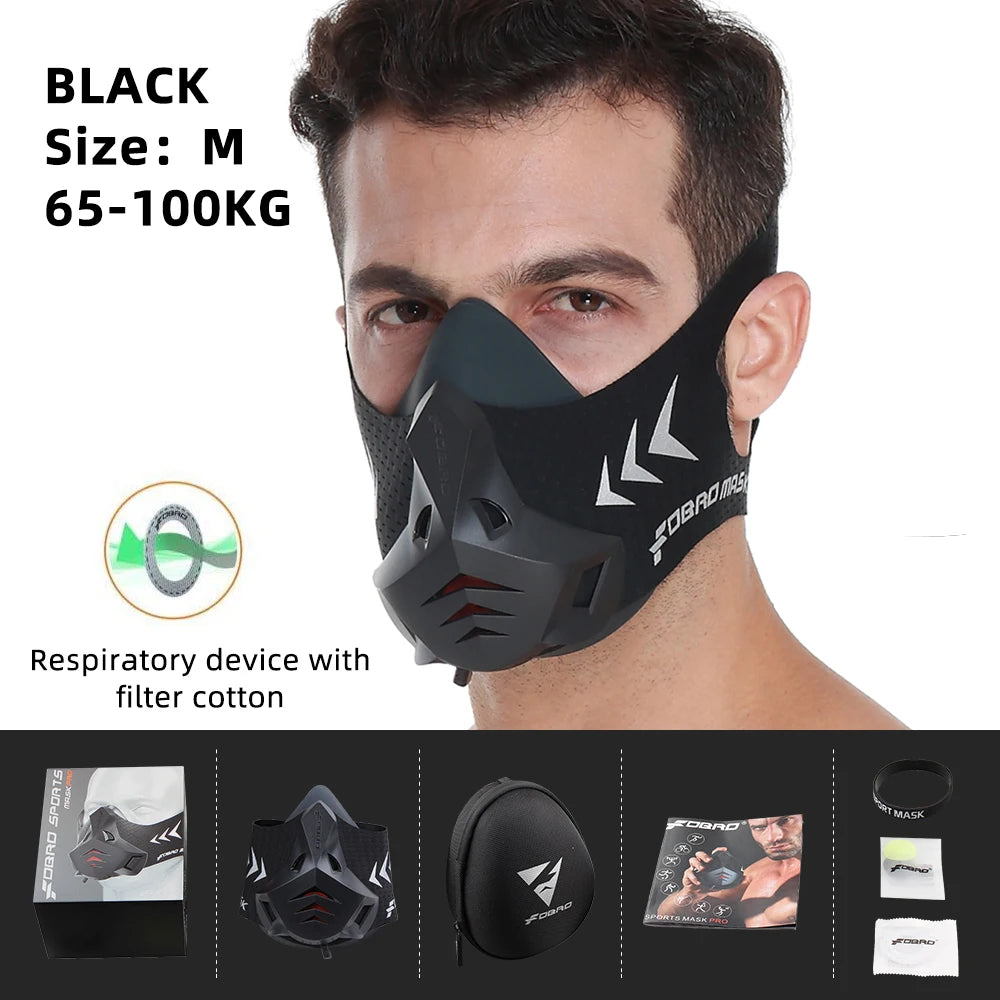 Elevation Training Mask – Black Fitness Gear for Running and Gym Workouts