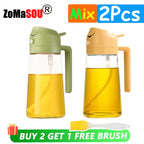 2-in-1 Oil Sprayer Dispenser – Plastic Kitchen Tool for BBQ and Cooking