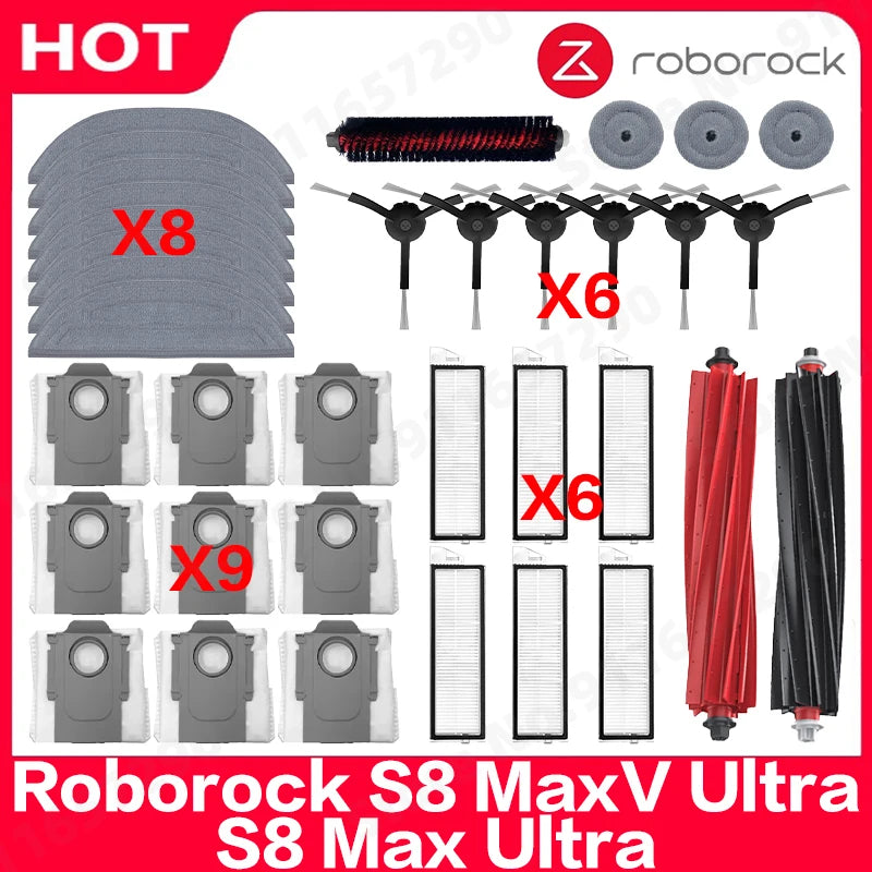 Vacuum Replacement Accessory Kit – Spare Parts for Roborock S8 MaxV Ultra